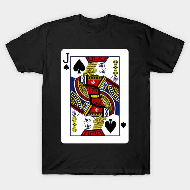 Jack of Spades Playing Card T-Shirt by vladocar